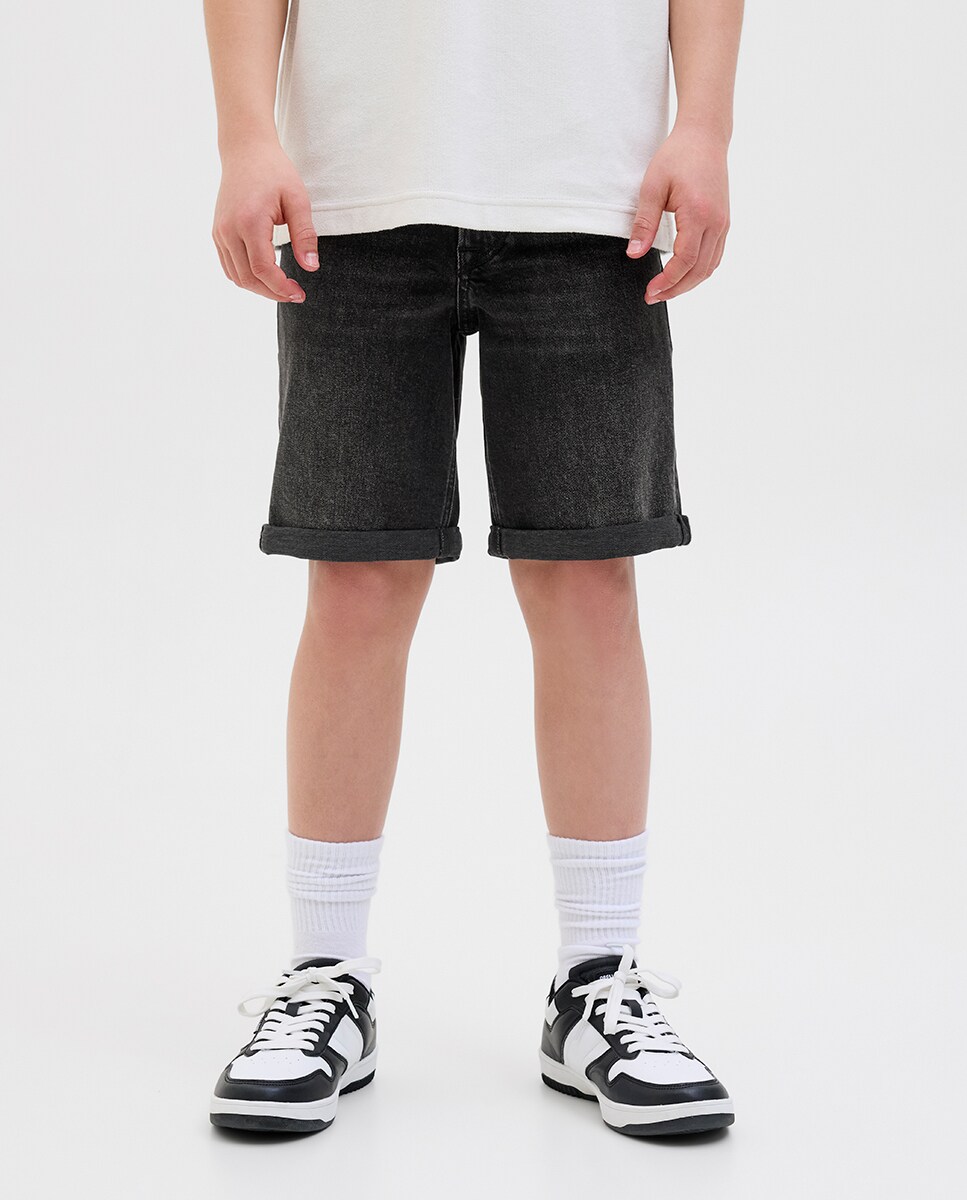 Bermudas de Ganga Regular Fit Preto-2