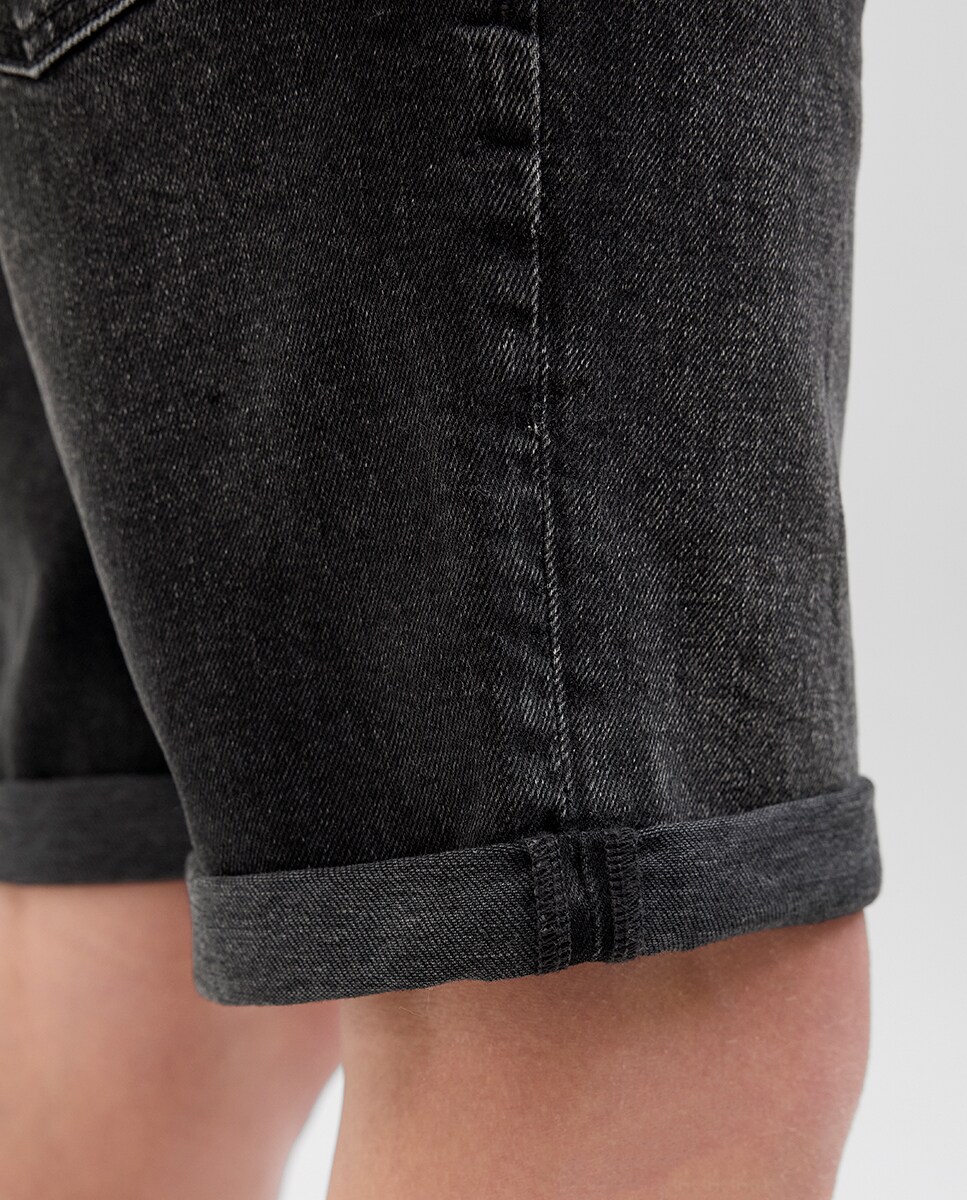 Bermudas de Ganga Regular Fit Preto-4