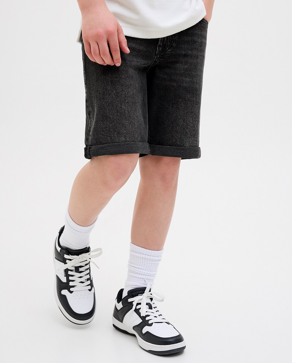 Bermudas de Ganga Regular Fit Preto-6