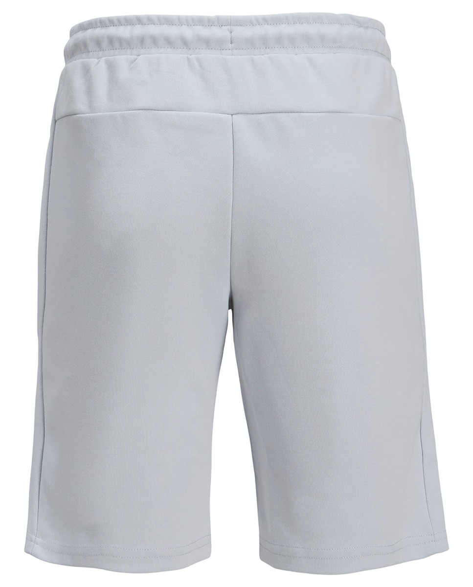 Bermudas de Fato de Treino com Detalhe Lateral e Corte Regular Cinzento-8