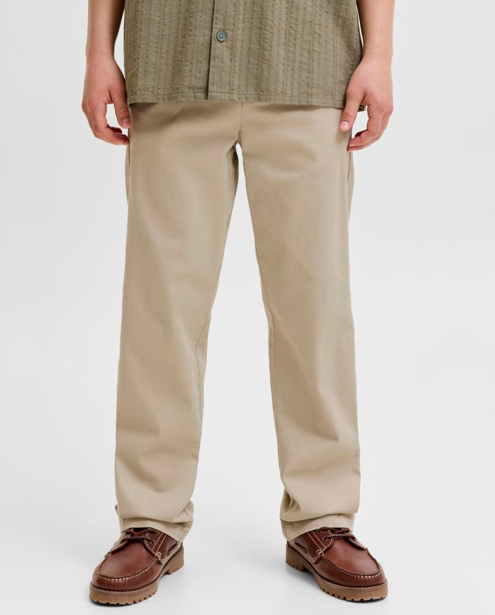 Calças Chino Lisas Jack & Jones Bege-2