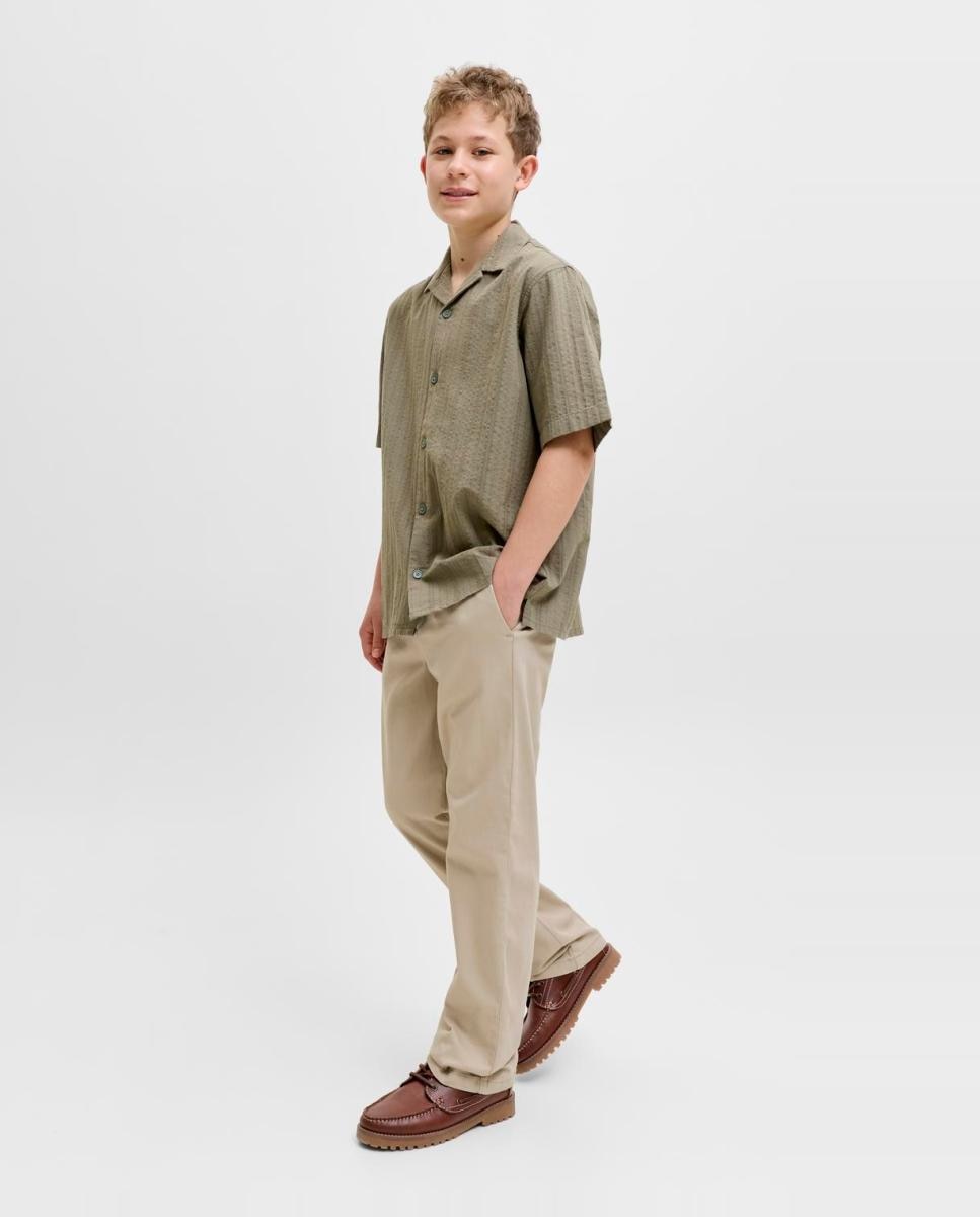 Calças Chino Lisas Jack & Jones Bege-4