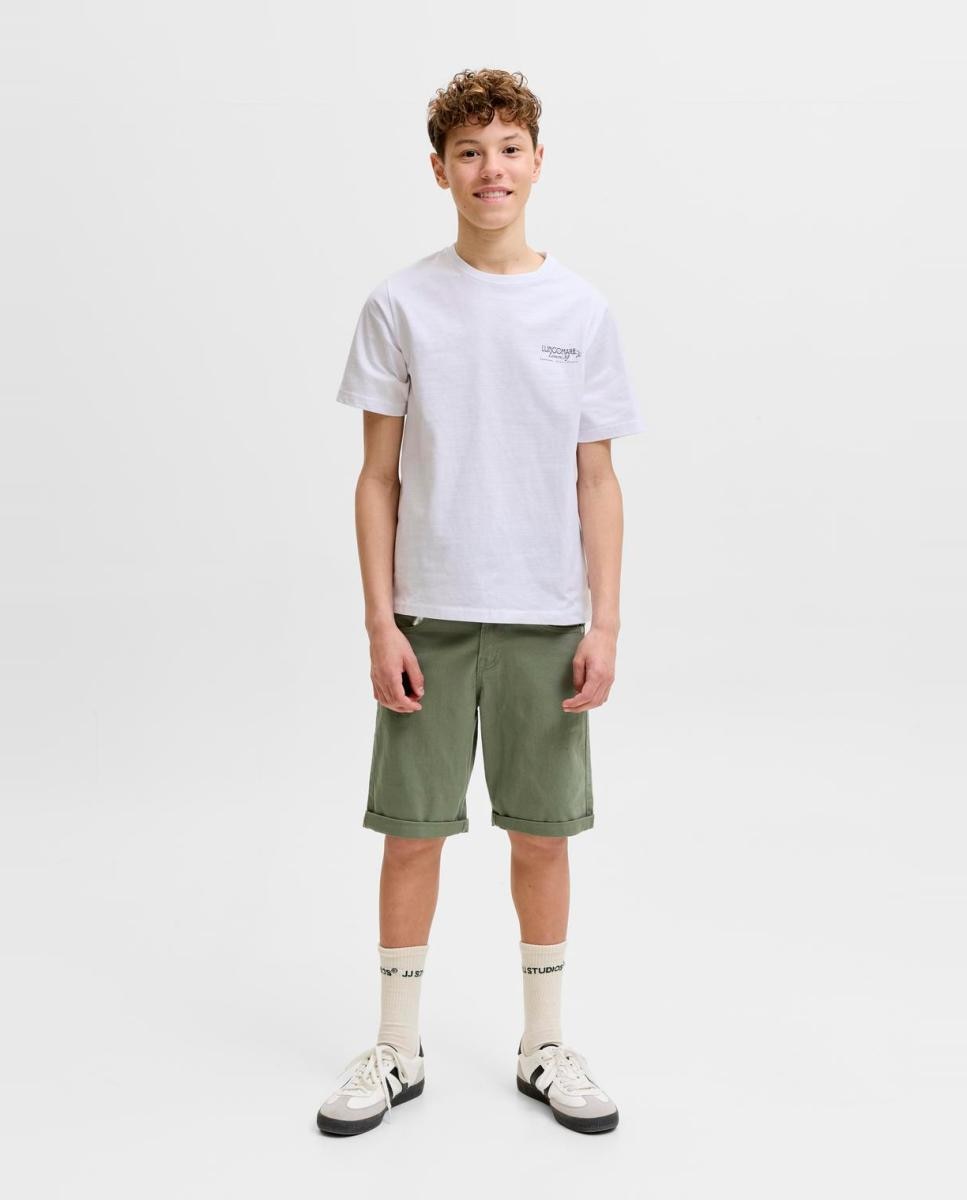 Bermuda de niño regular fit - Jack & Jones - Beige Verde-1