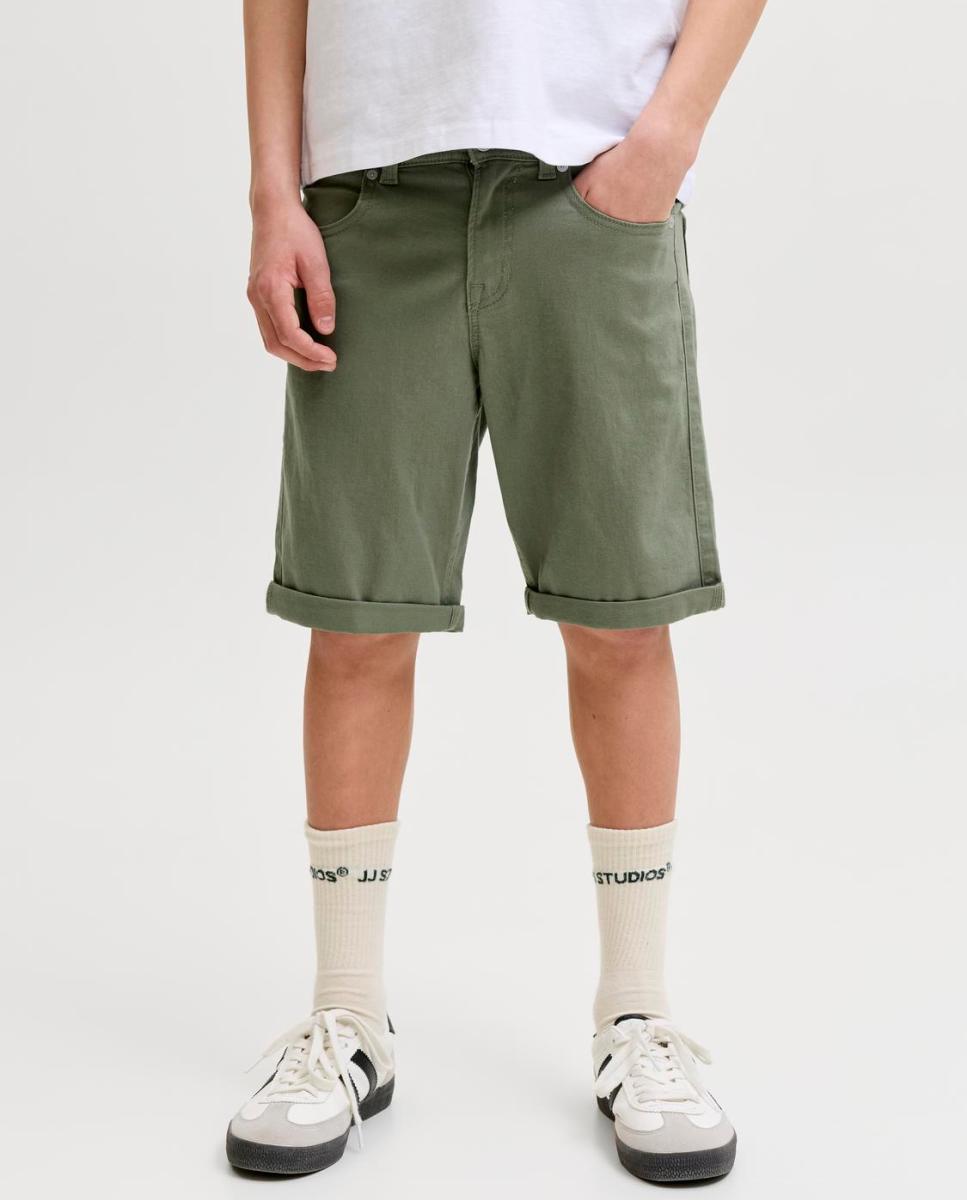 Bermuda de niño regular fit - Jack & Jones - Beige Verde-2