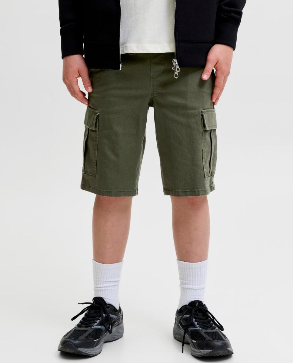 Bermudas Cargo Relaxed Fit Jack & Jones Verde-escuro-2