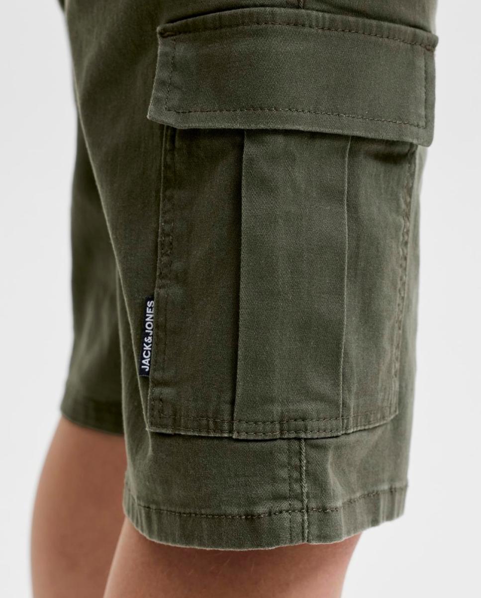 Bermudas Cargo Relaxed Fit Jack & Jones Verde-escuro-4