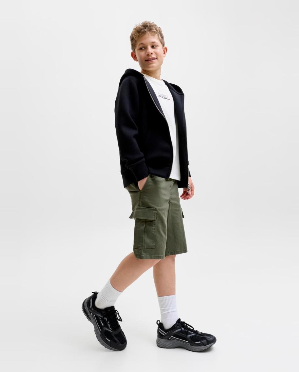 Bermudas Cargo Relaxed Fit Jack & Jones Verde-escuro-5