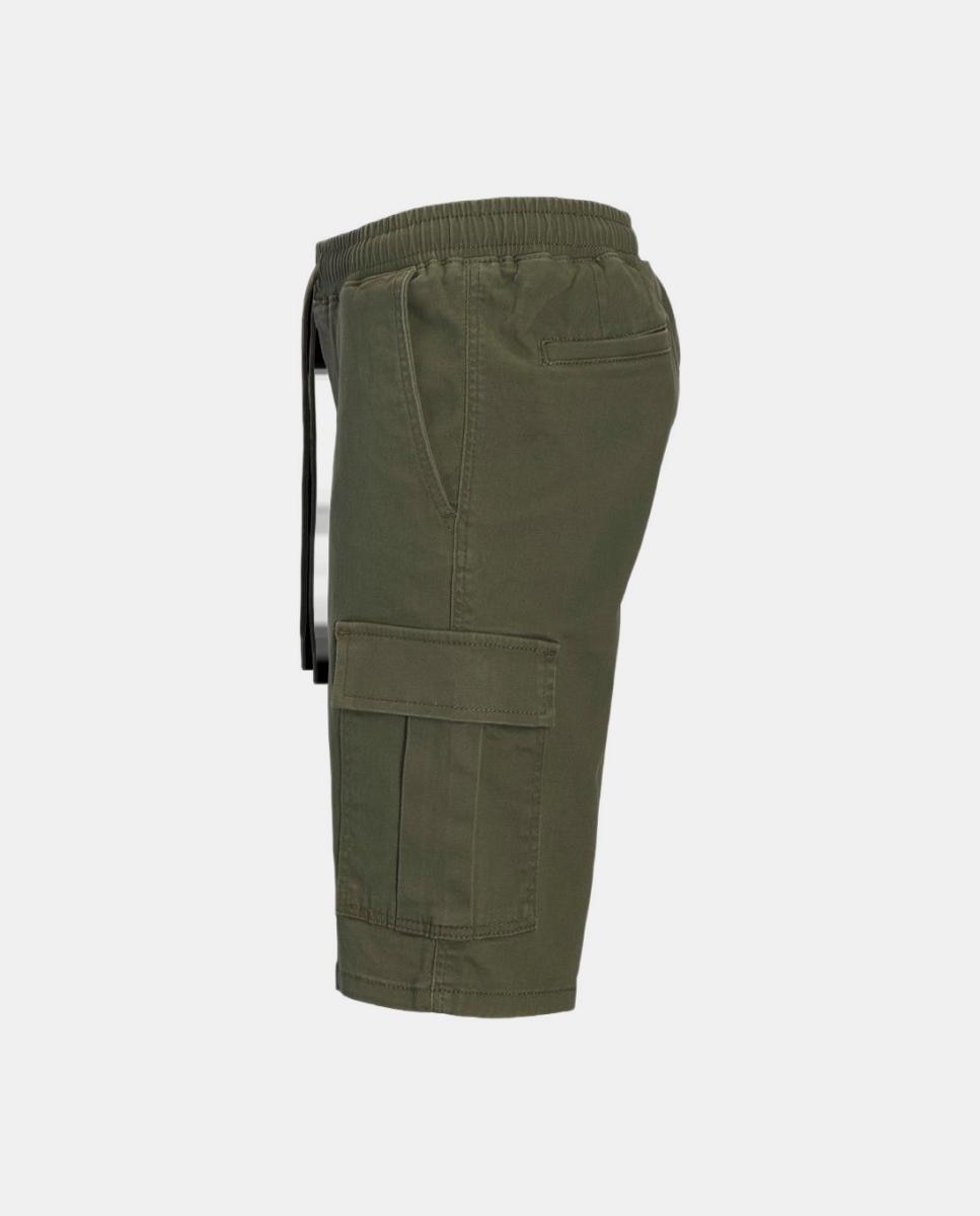 Bermudas Cargo Relaxed Fit Verde-escuro-3