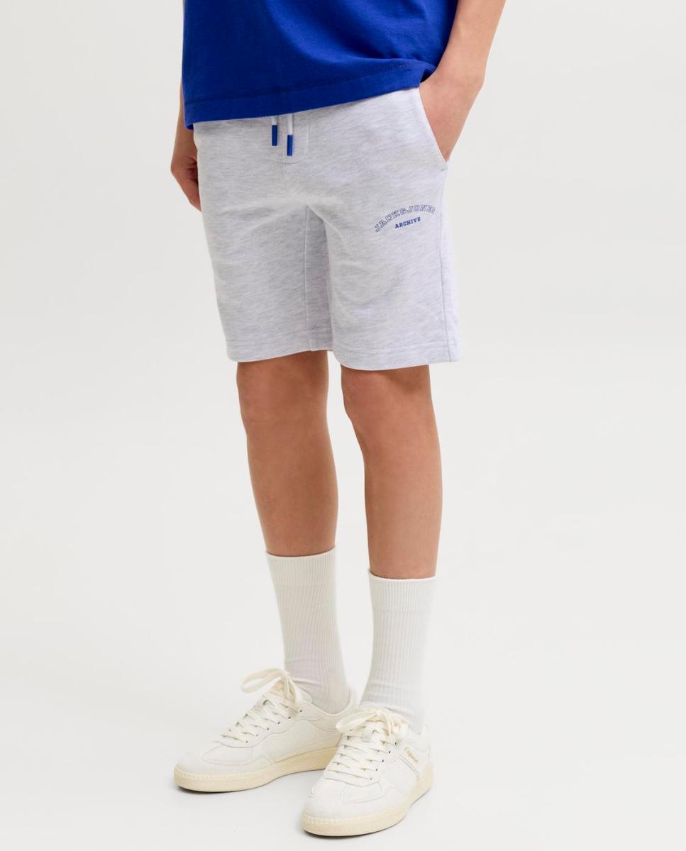 Bermudas desportivas de menino com logótipo Cinzento-2