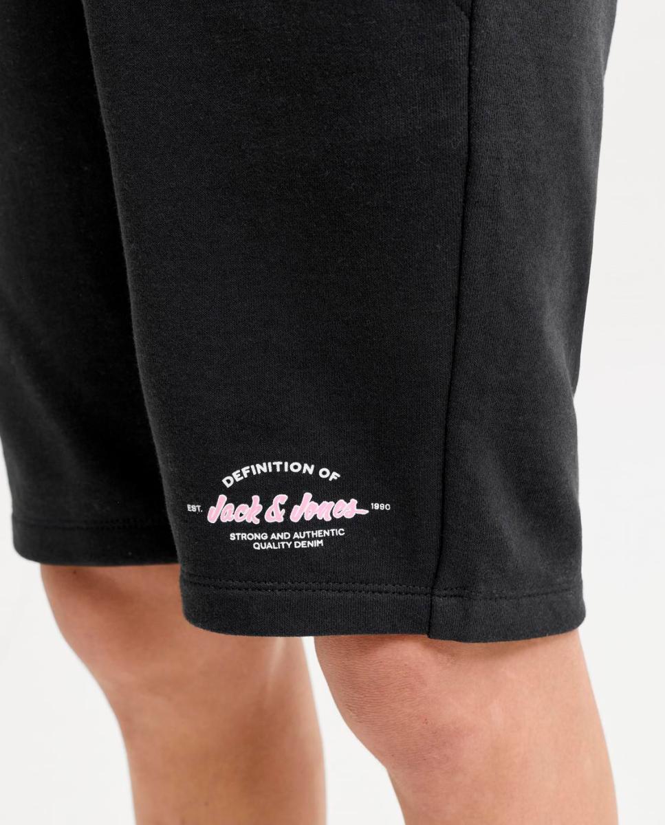 Bermuda deportiva de niño con logo - Jack & Jones - Negro Negro-4