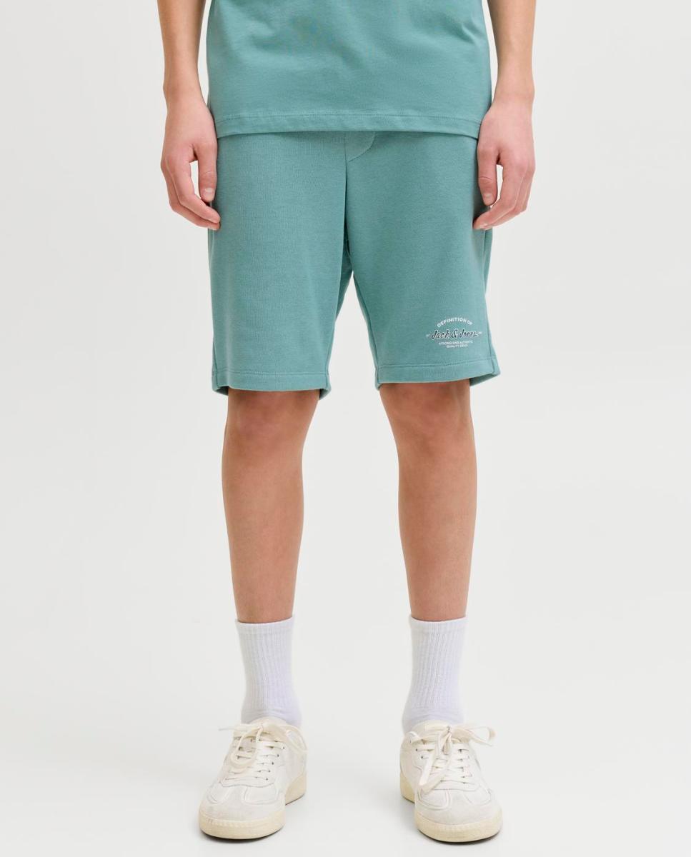 Bermuda deportiva de niño con logo - Jack & Jones - Verde Verde-2