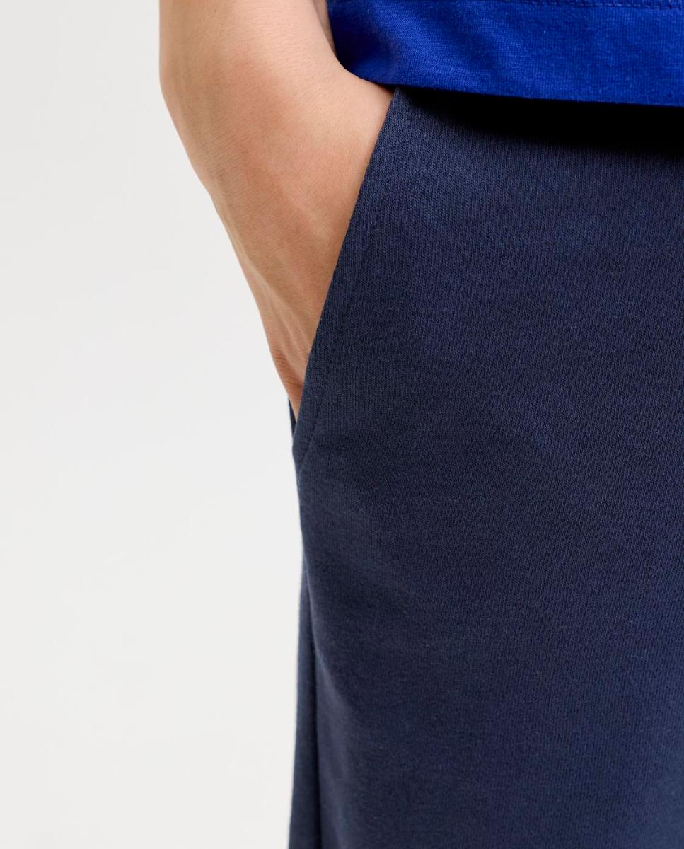 Bermudas desportivas de menino com logótipo Jack & Jones Azul-marinho-4