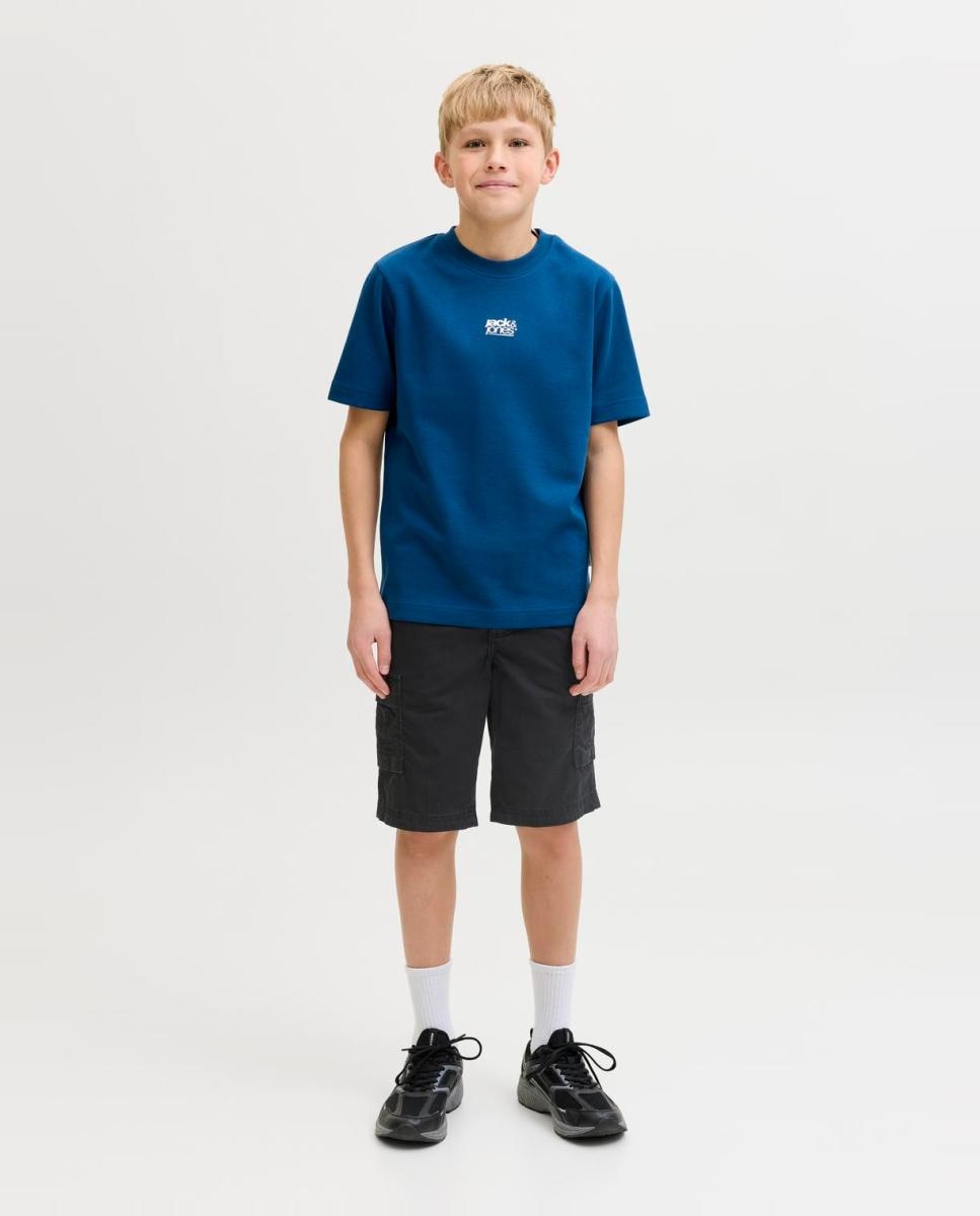 Bermuda cargo de niño relaxed fit - Jack & Jones - Negro Negro-1