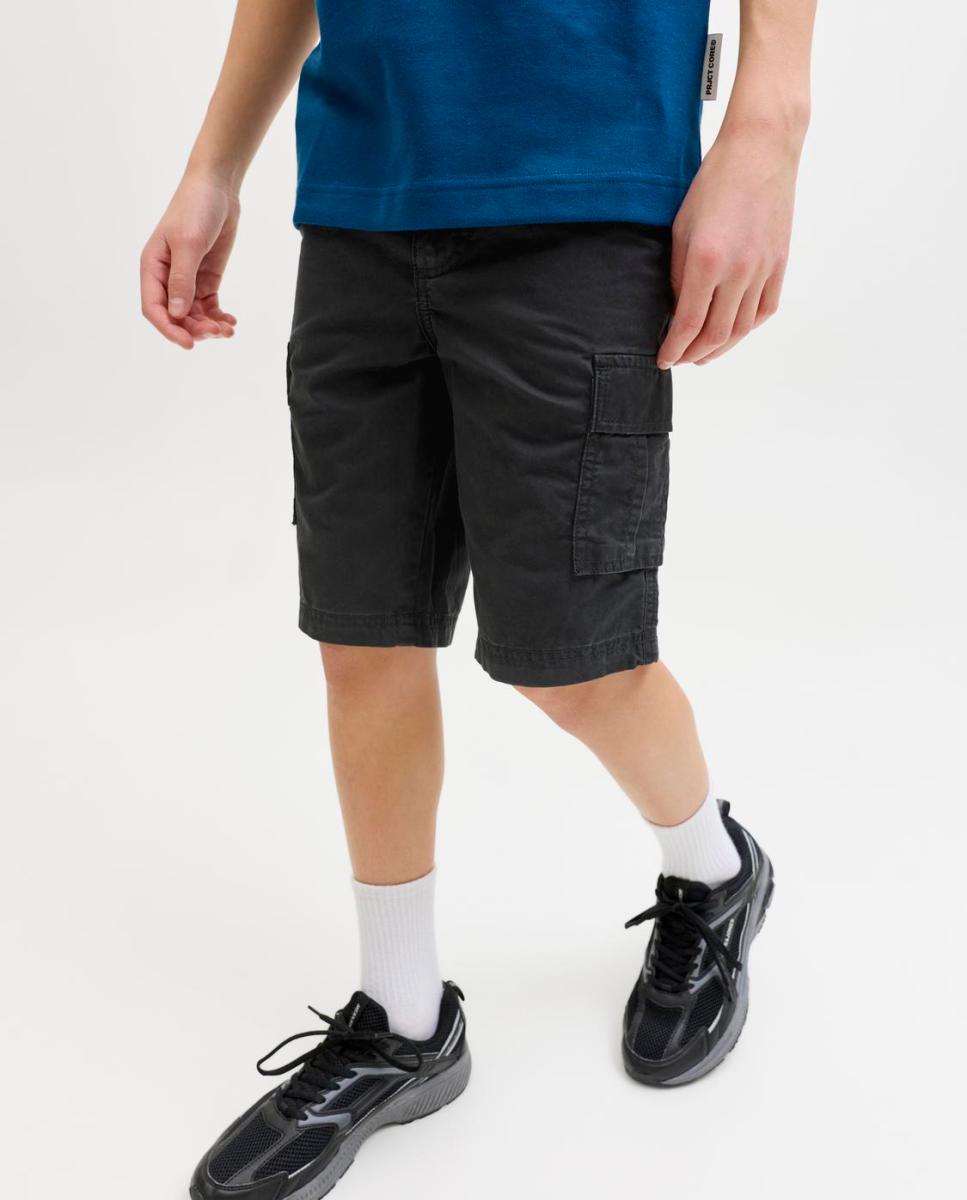 Bermuda cargo de niño relaxed fit - Jack & Jones - Negro Negro-5