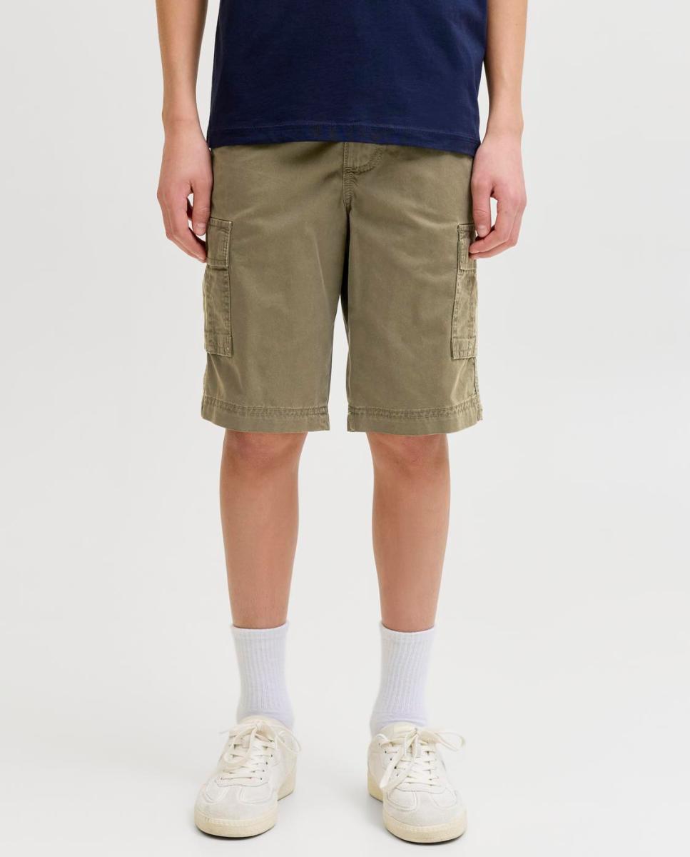 Bermudas Cargo Relaxed Fit Verde-2