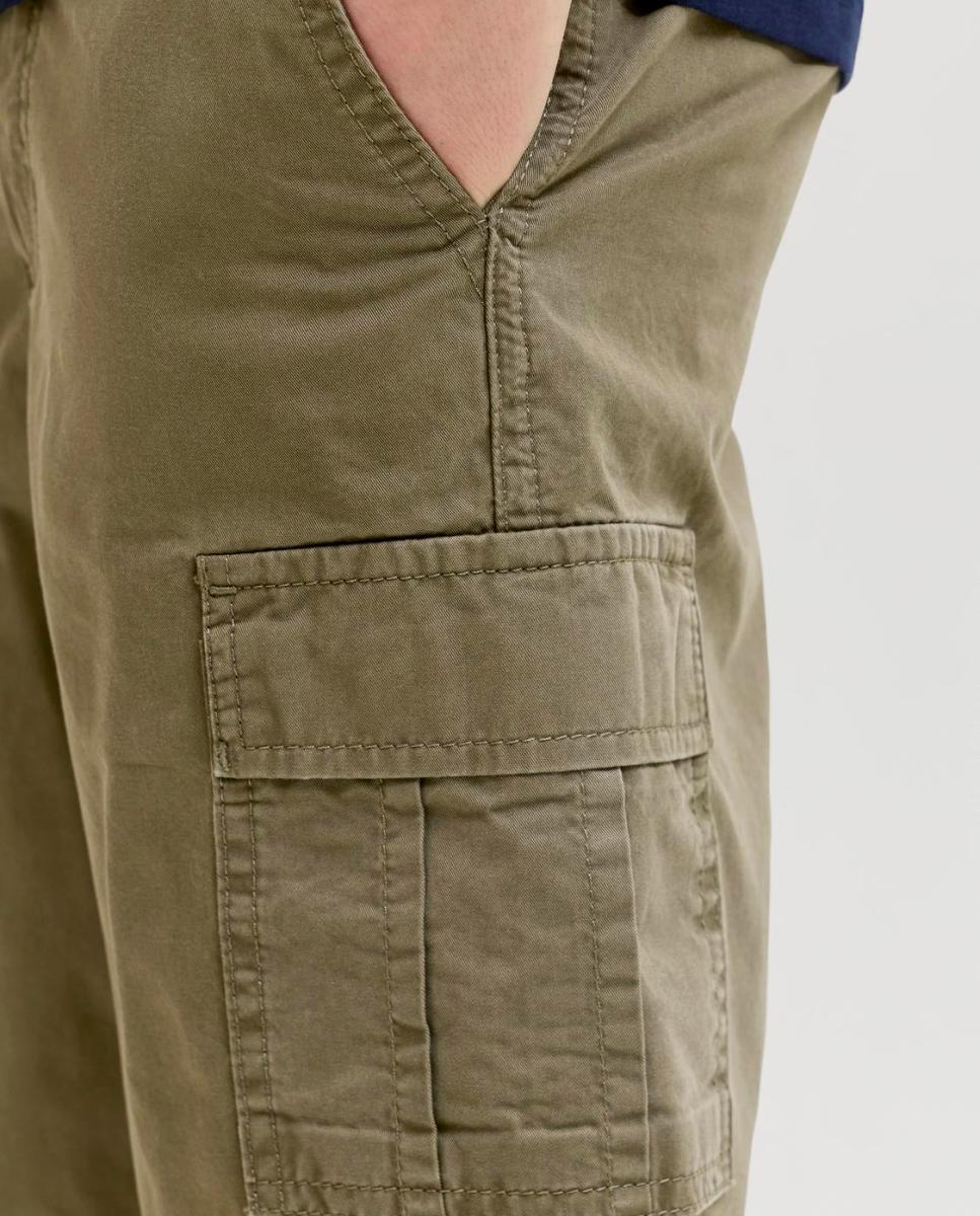 Bermudas Cargo Relaxed Fit Verde-4
