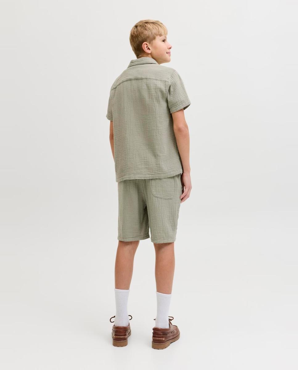 Bermudas com Textura Relaxed Fit Jack & Jones Verde-3