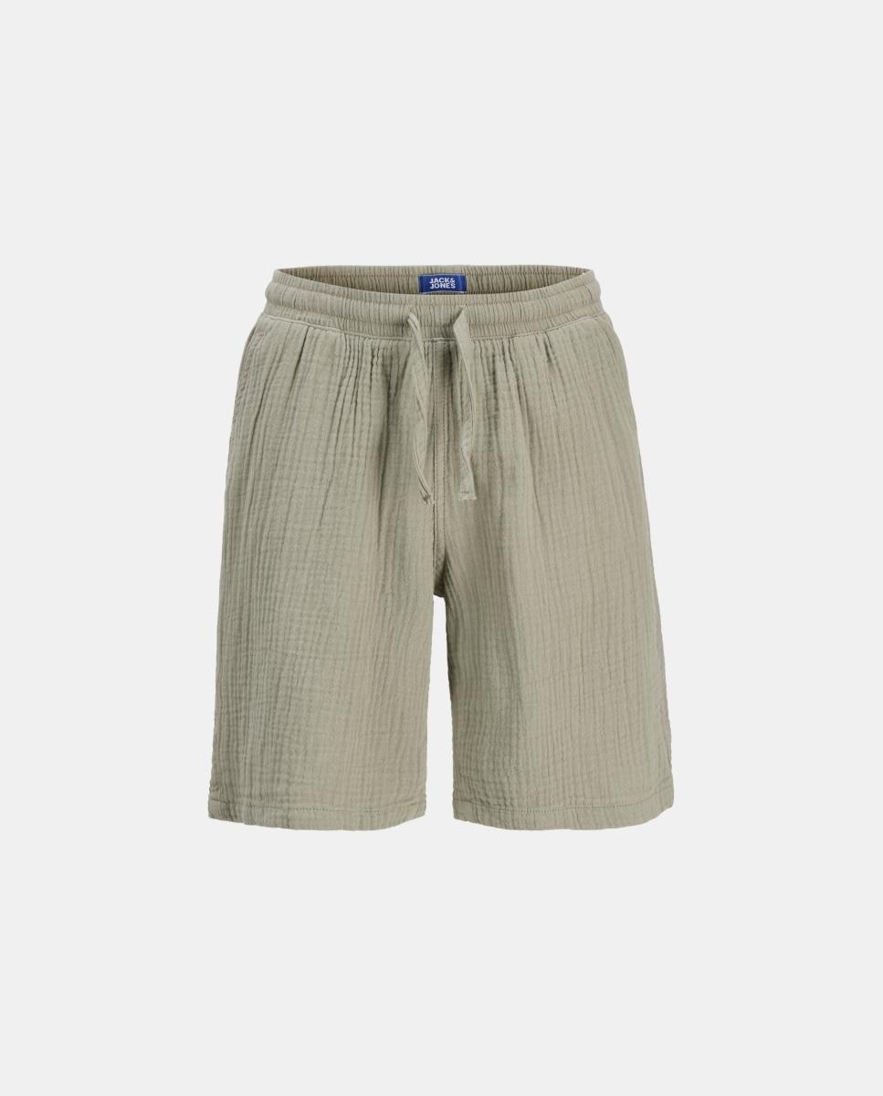 Bermudas com Textura Relaxed Fit Jack & Jones Verde-7