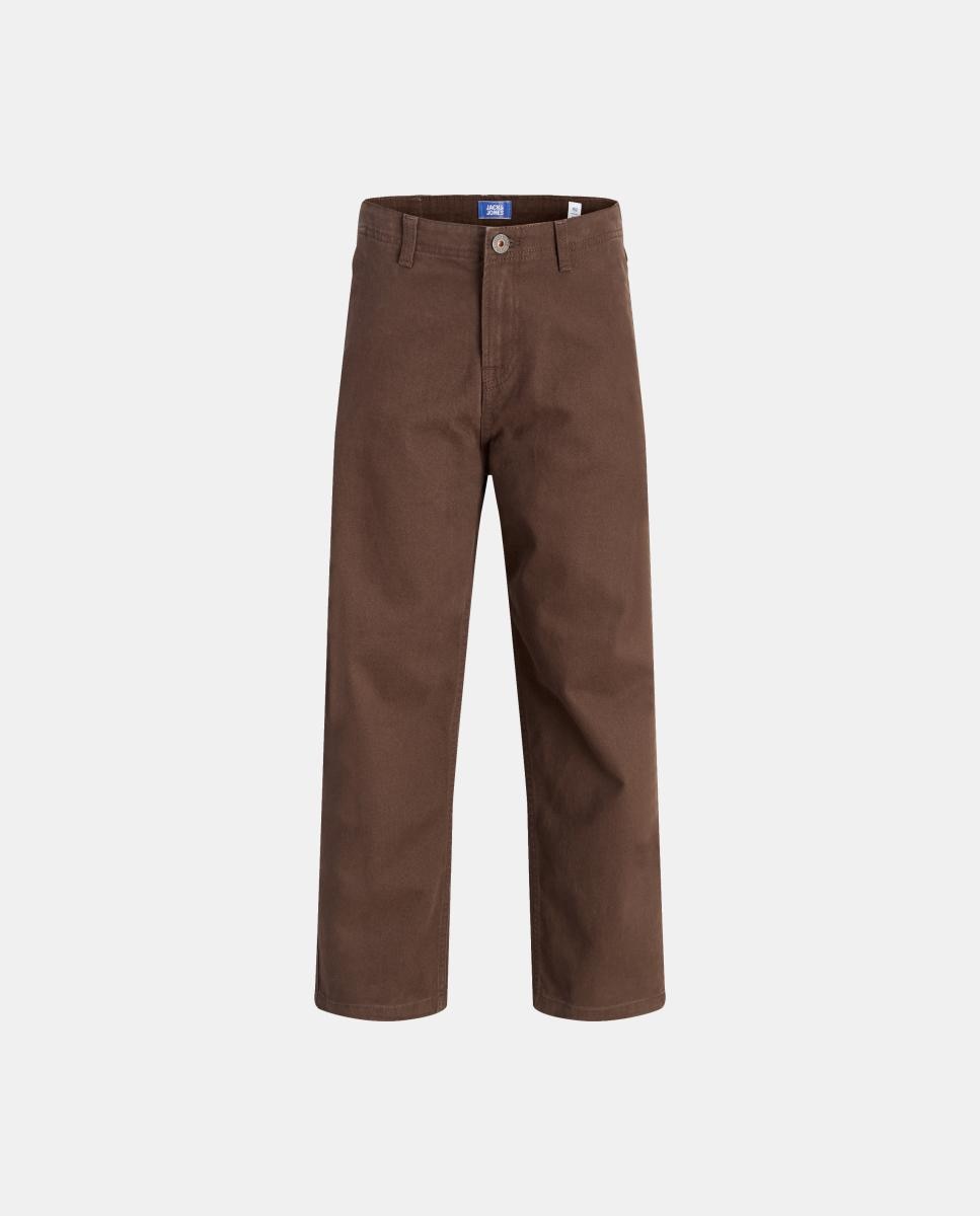 Calças de 5 Bolsos Relaxed Fit Castanho-escuro-7