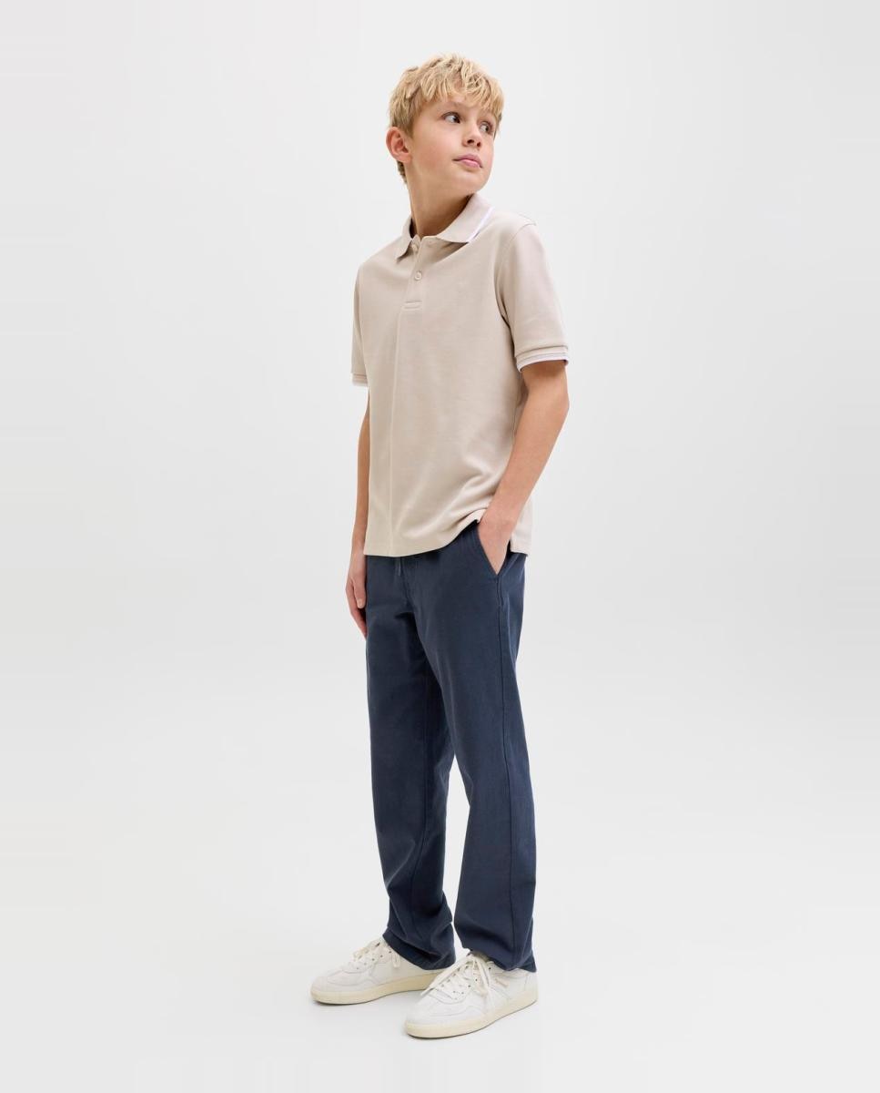 Pantalon liso tipo jogger de niño - Jack & Jones - Azul marino Azul marino-4