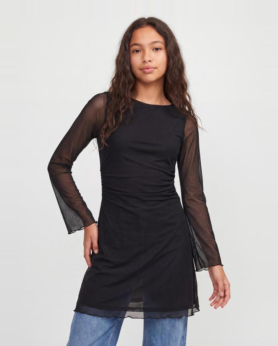 Vestido de Manga Comprida com Forro Preto-1
