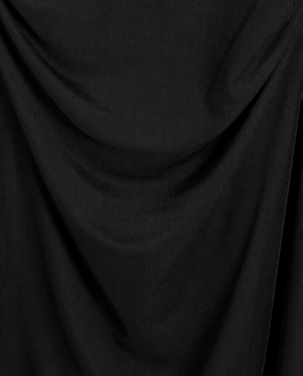Vestido de Manga Comprida com Forro Preto-7