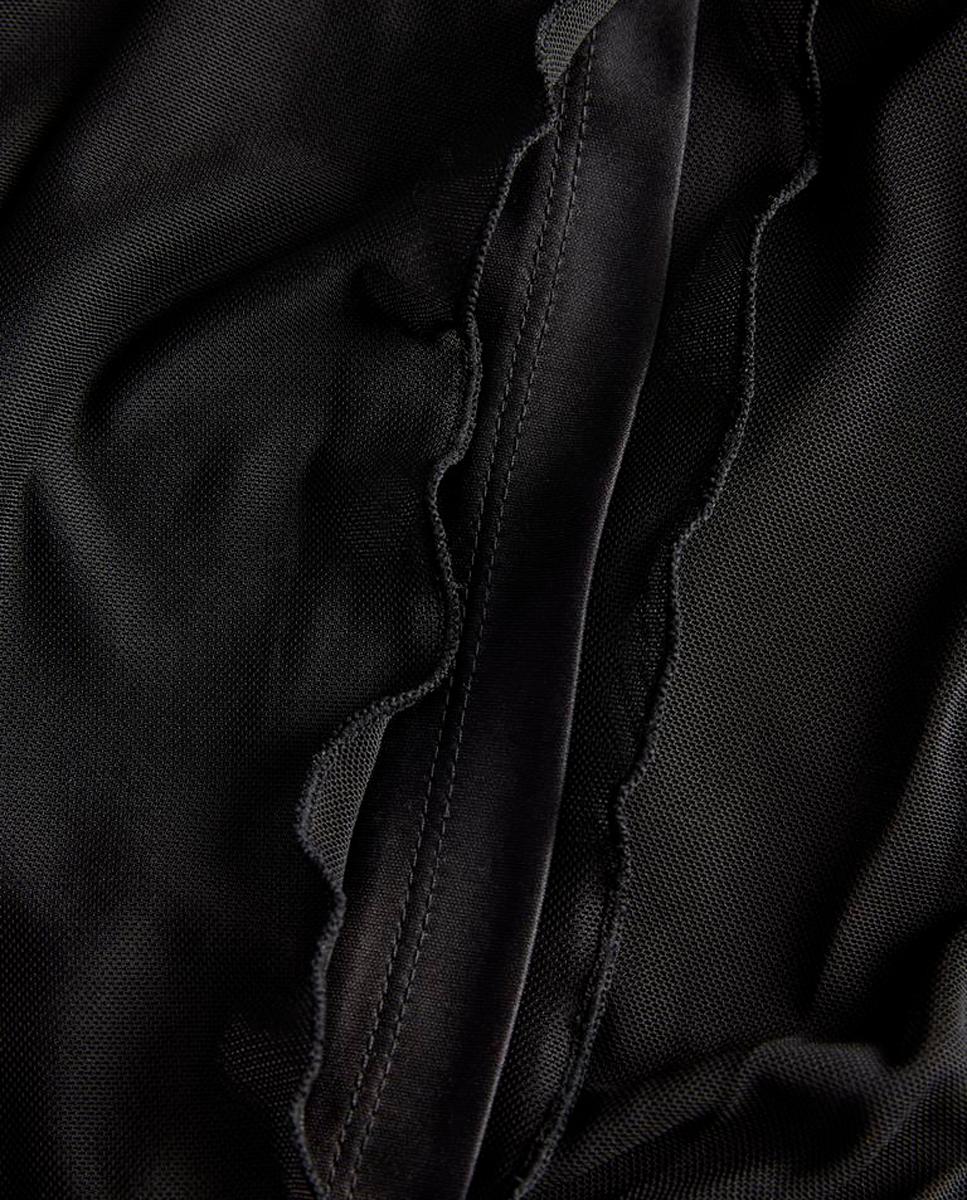 Vestido de Manga Comprida com Forro Preto-8