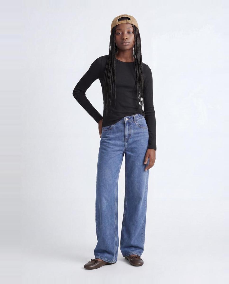 Jeans wide leg de niña - Jack & Jones - Azul índigo Azul índigo-1