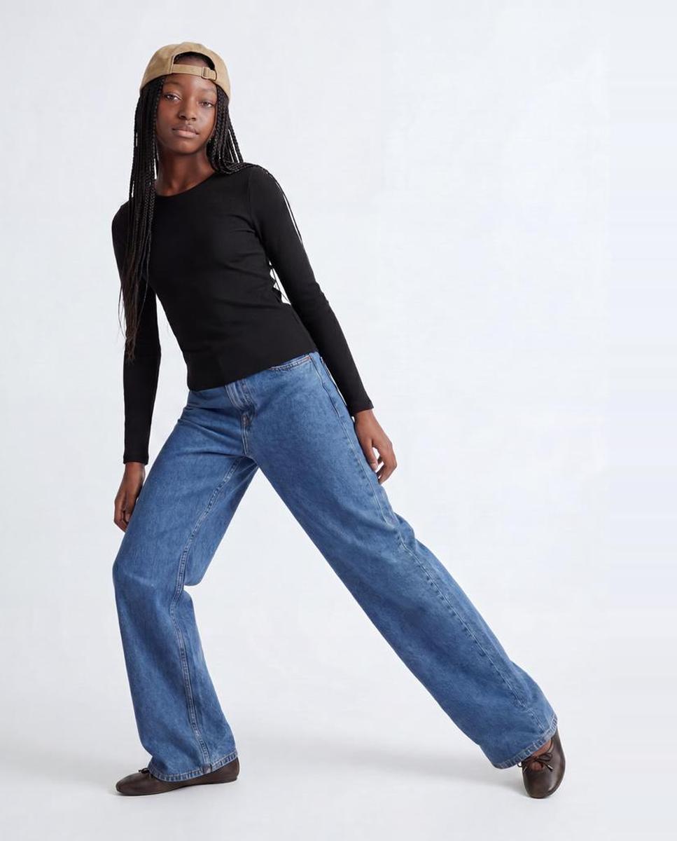 Jeans wide leg de niña - Jack & Jones - Azul índigo Azul índigo-4
