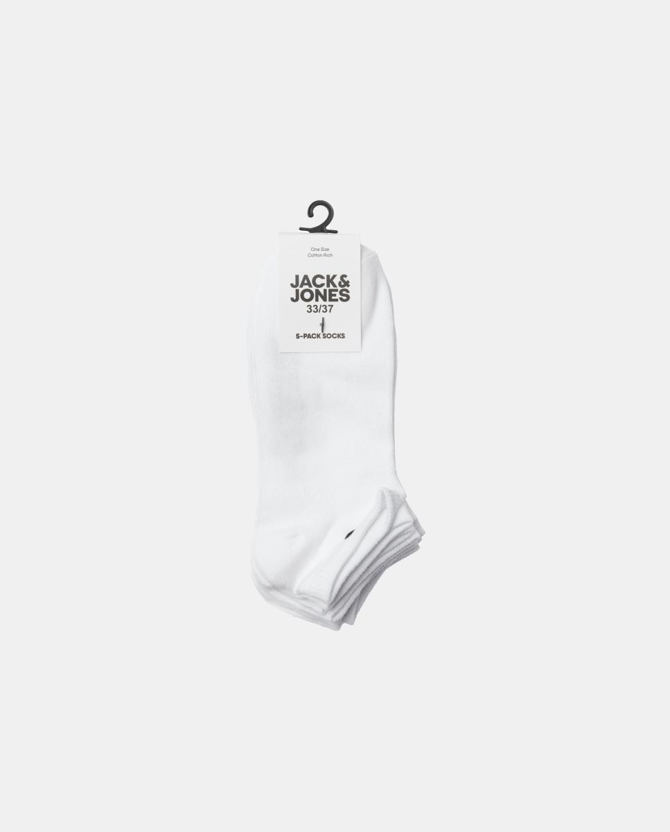 Pack de 5 Pares de Meias Curtas Branco-2