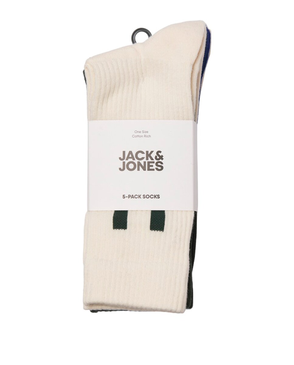 Pack de Cinco Pares de Meias Branco-2