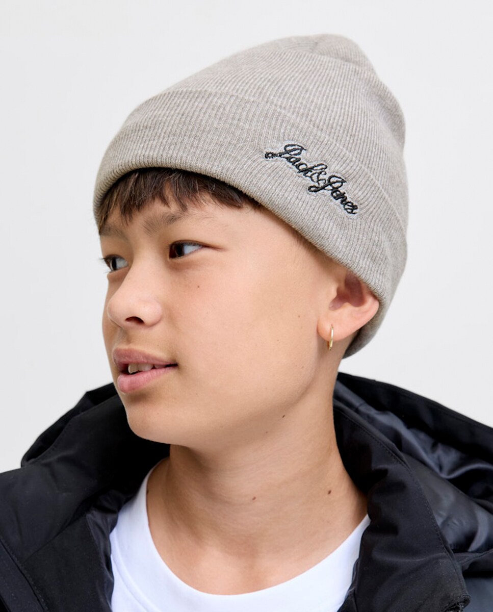 Gorro de Malha Cinzento-claro-3