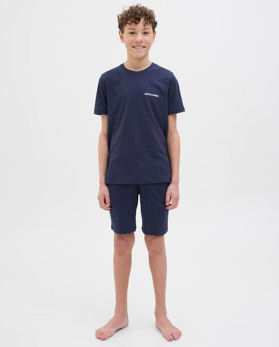 Pijama Curto com Logótipo Jack & Jones Azul-2