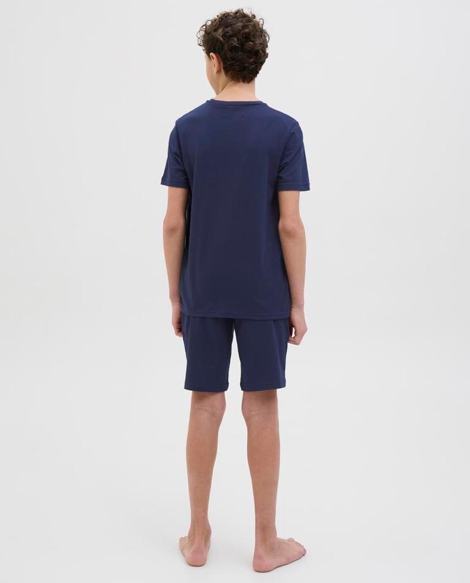 Pijama Curto com Logótipo Jack & Jones Azul-3