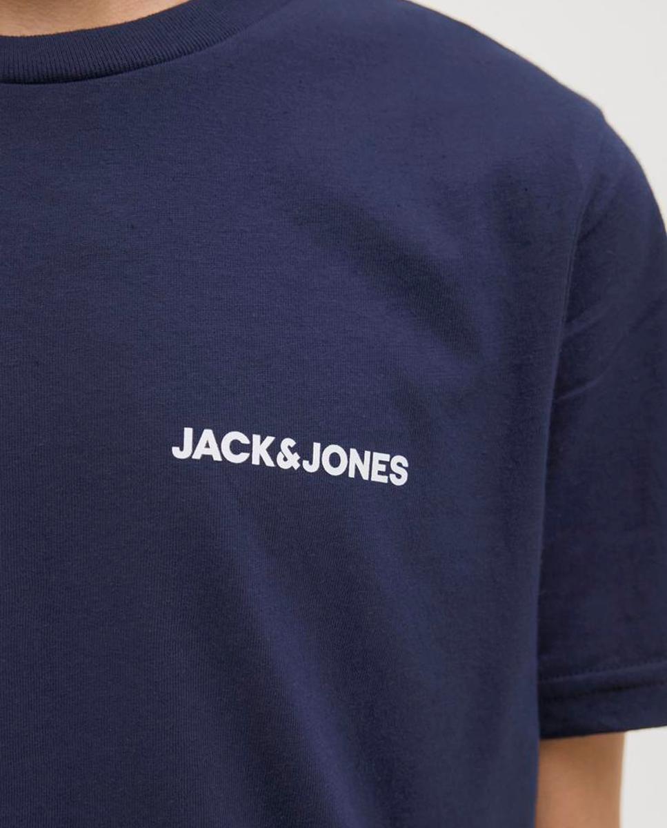 Pijama Curto com Logótipo Jack & Jones Azul-5