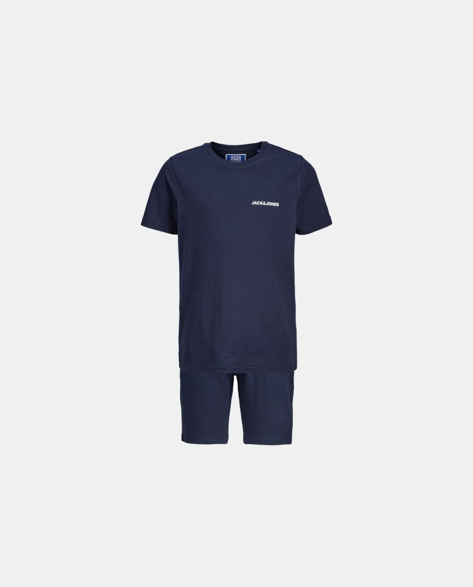 Pijama Curto com Logótipo Jack & Jones Azul-7