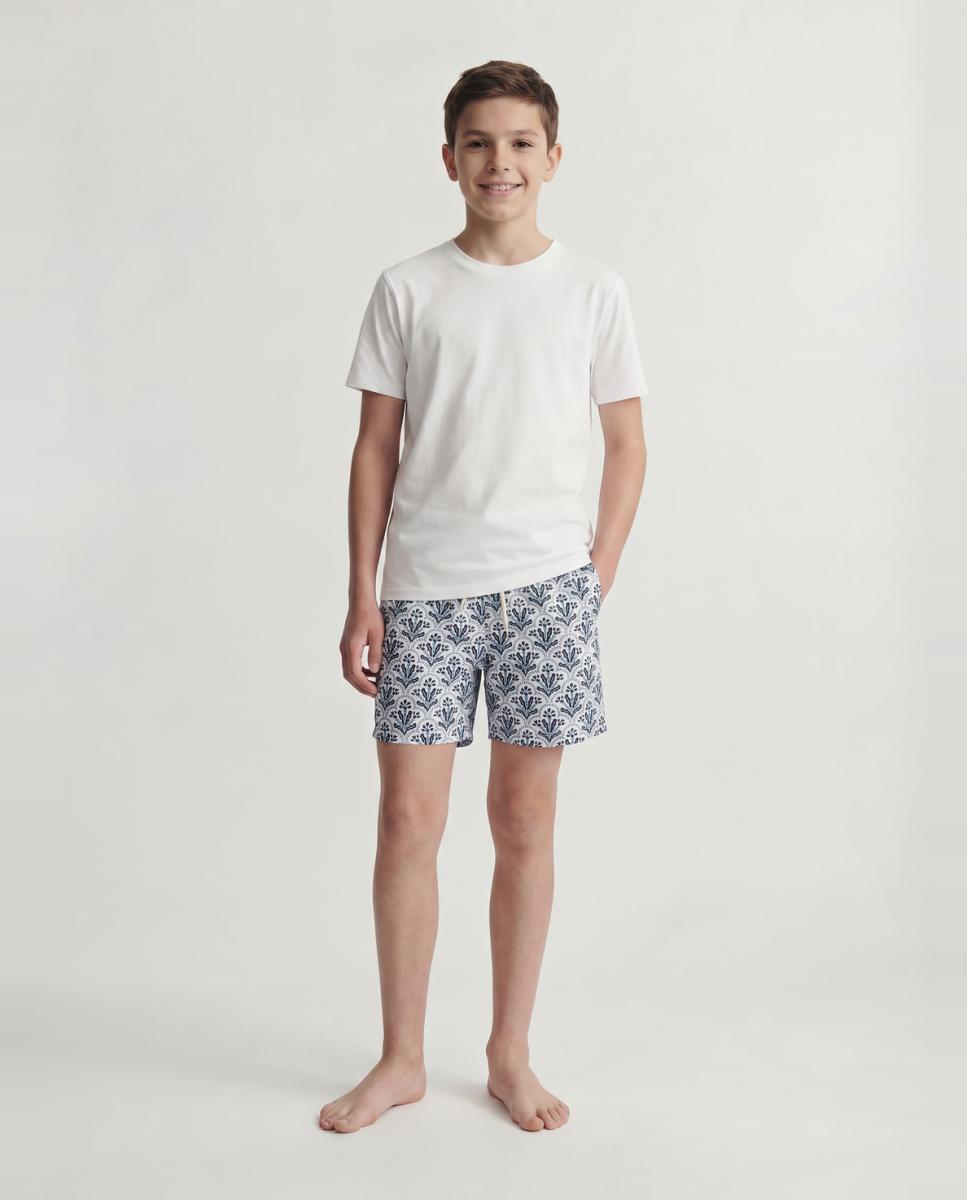 Imagen 0 de Bañador bermuda de niño con estampado Blanco