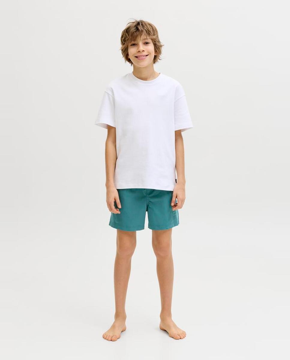 Bañador bermuda de niño con print lateral - Jack & Jones - Turquesa Turquesa-1