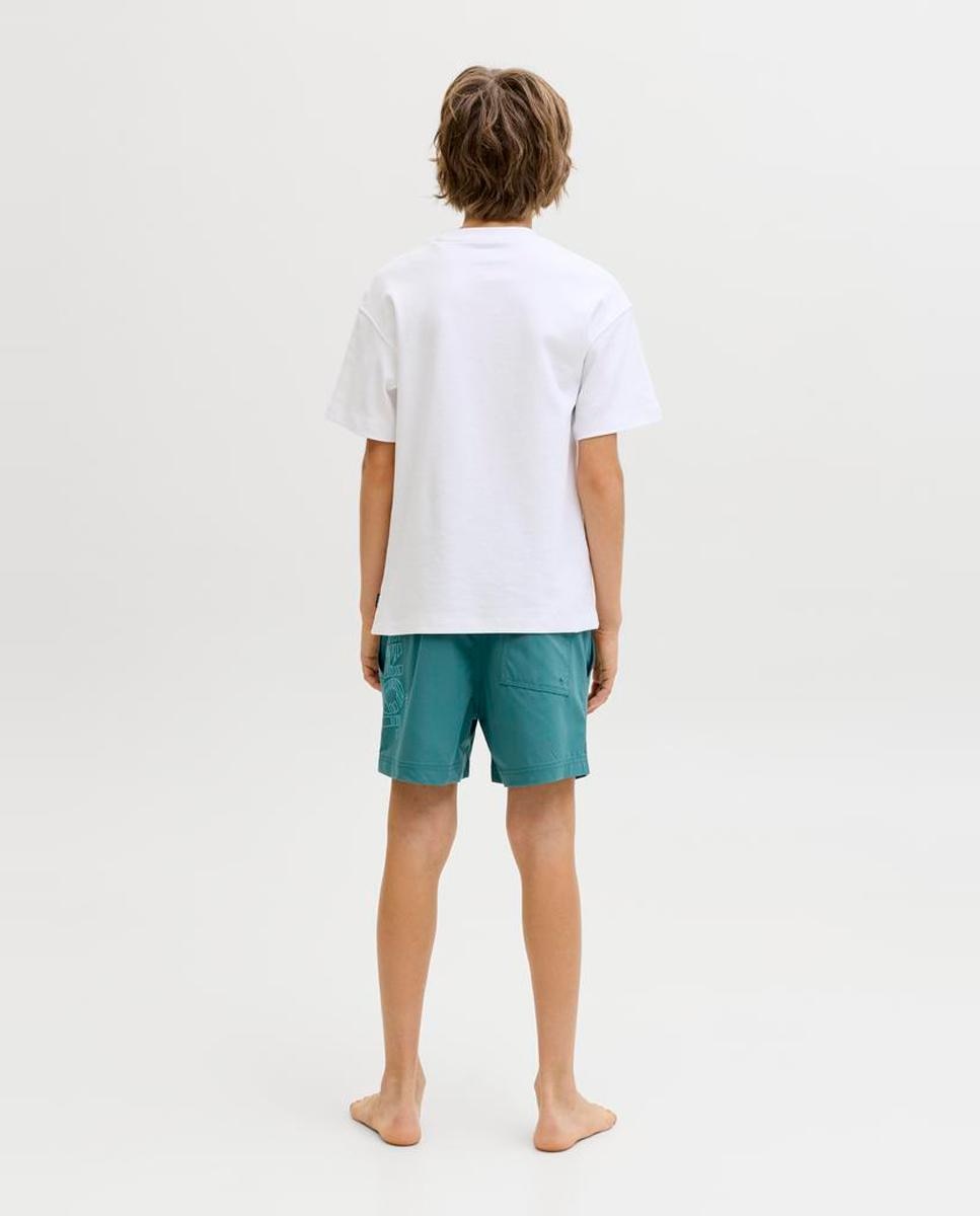 Bañador bermuda de niño con print lateral - Jack & Jones - Turquesa Turquesa-3