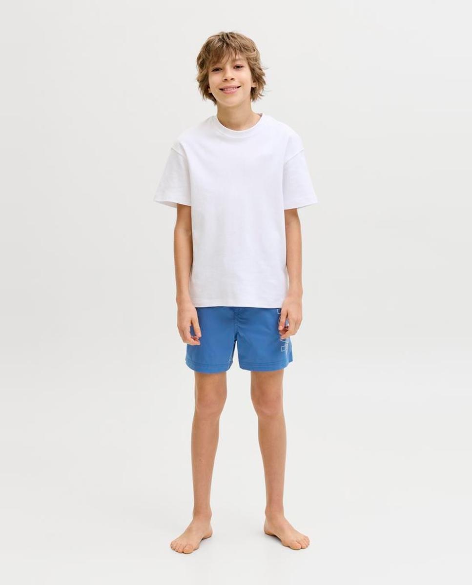 Bañador bermuda de niño con print lateral - Jack & Jones - Azul Azul-1