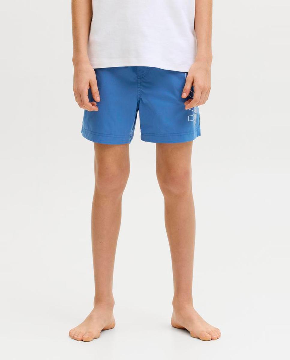 Bañador bermuda de niño con print lateral - Jack & Jones - Azul Azul-2