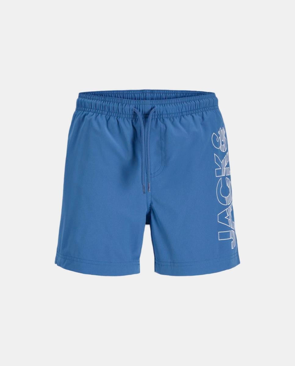 Bañador bermuda de niño con print lateral - Jack & Jones - Azul Azul-7