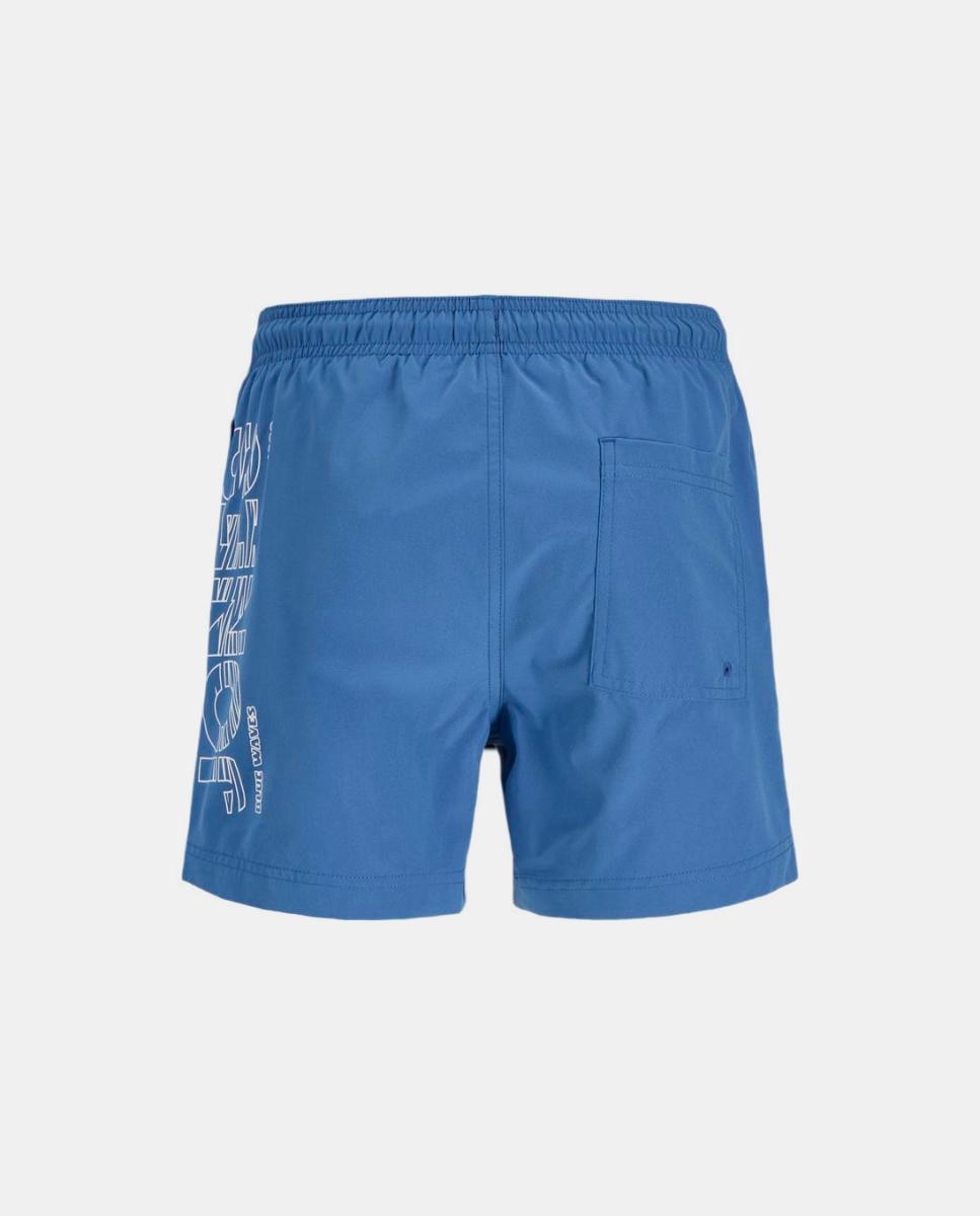 Bañador bermuda de niño con print lateral - Jack & Jones - Azul Azul-8