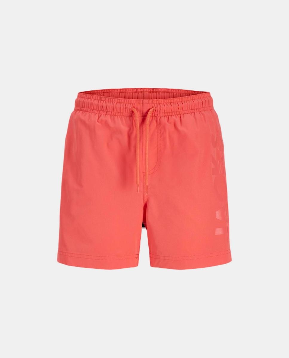 Imagen 7 de Bañador bermuda de niño con print lateral - Jack & Jones - Coral Coral