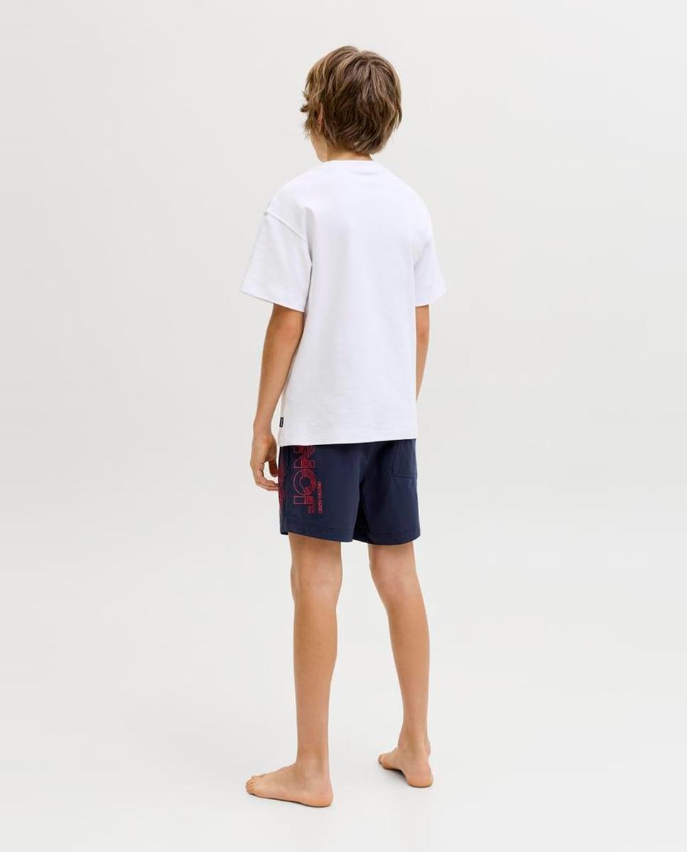 Calções de Banho com Estampado Lateral Jack & Jones Azul-marinho-3