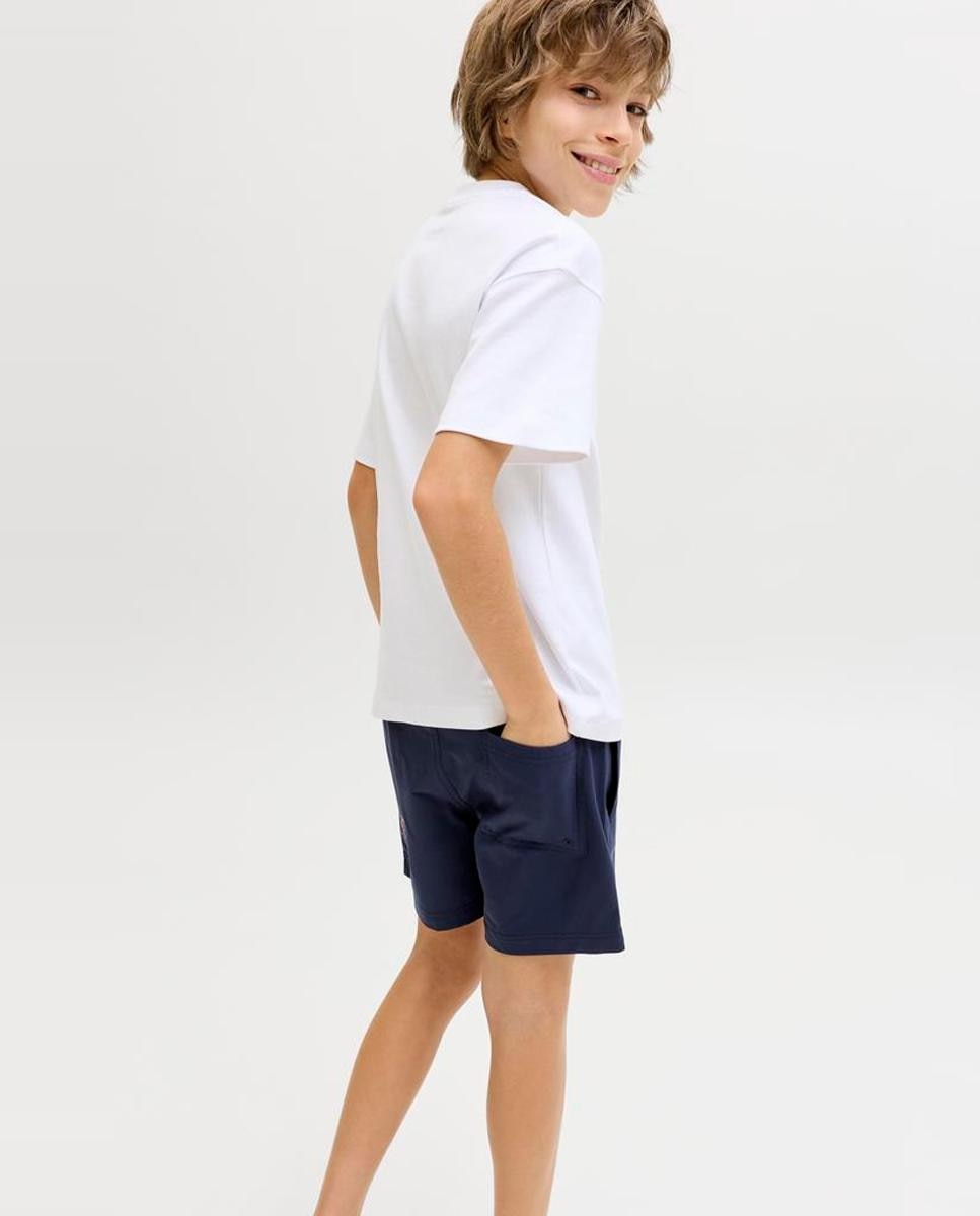 Calções de Banho com Estampado Lateral Jack & Jones Azul-marinho-4