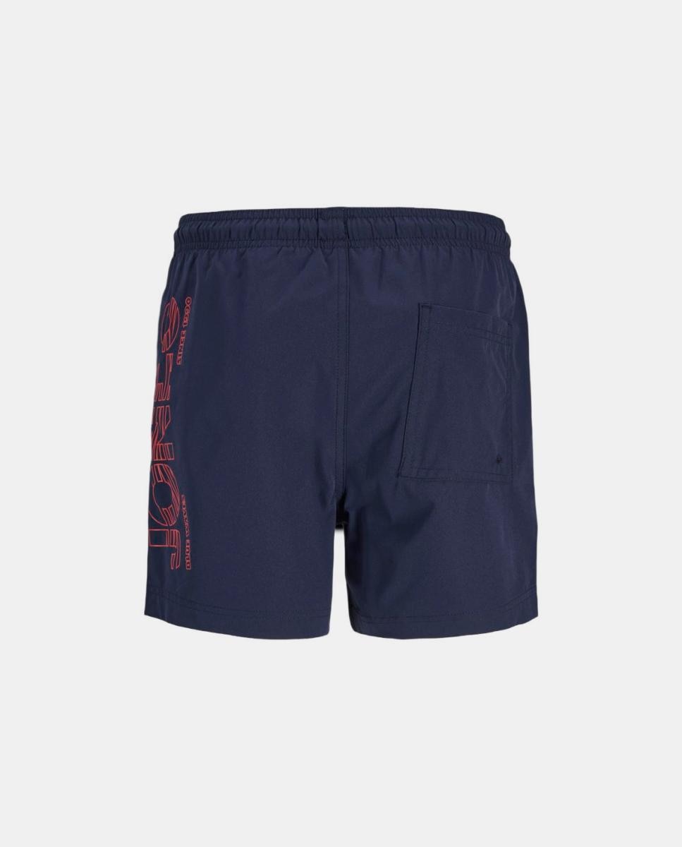 Calções de Banho com Estampado Lateral Jack & Jones Azul-marinho-8