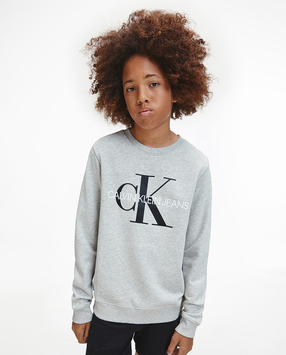Imagem 0 de Sweatshirt de menino Calvin Klein cinzenta com estampado