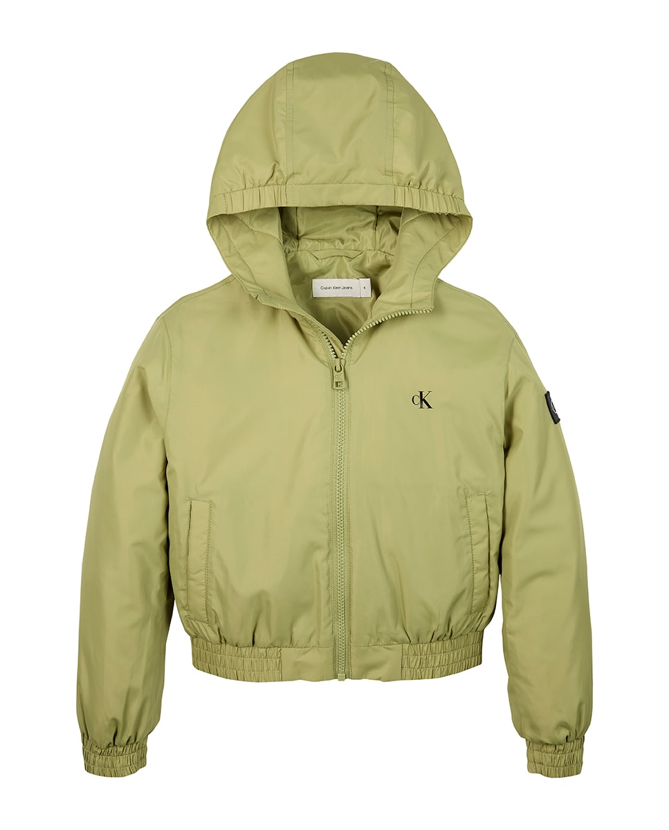 Casaco Acolchoado com Capuz Verde-1