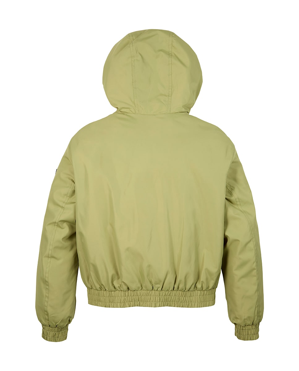 Casaco Acolchoado com Capuz Verde-2